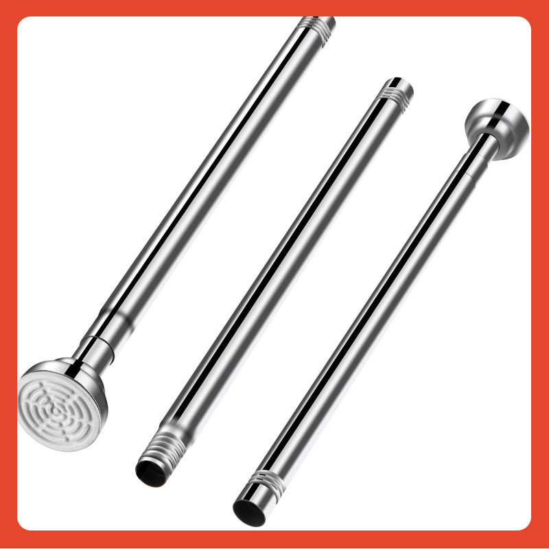 No-Drill Household Wardrobe Hanging Rod, Portable Segmented Telescopic Rod, Clothes Drying Rod, Curtain and Shower Curtain Telescopic Rod