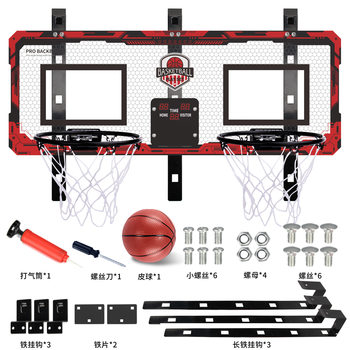 Electronic Scoring Transparent Basketball Board Without Punching Wall Hanging Basketball Board Indoor and Outdoor Youth Basketball Frame Children's Basketball Stand
