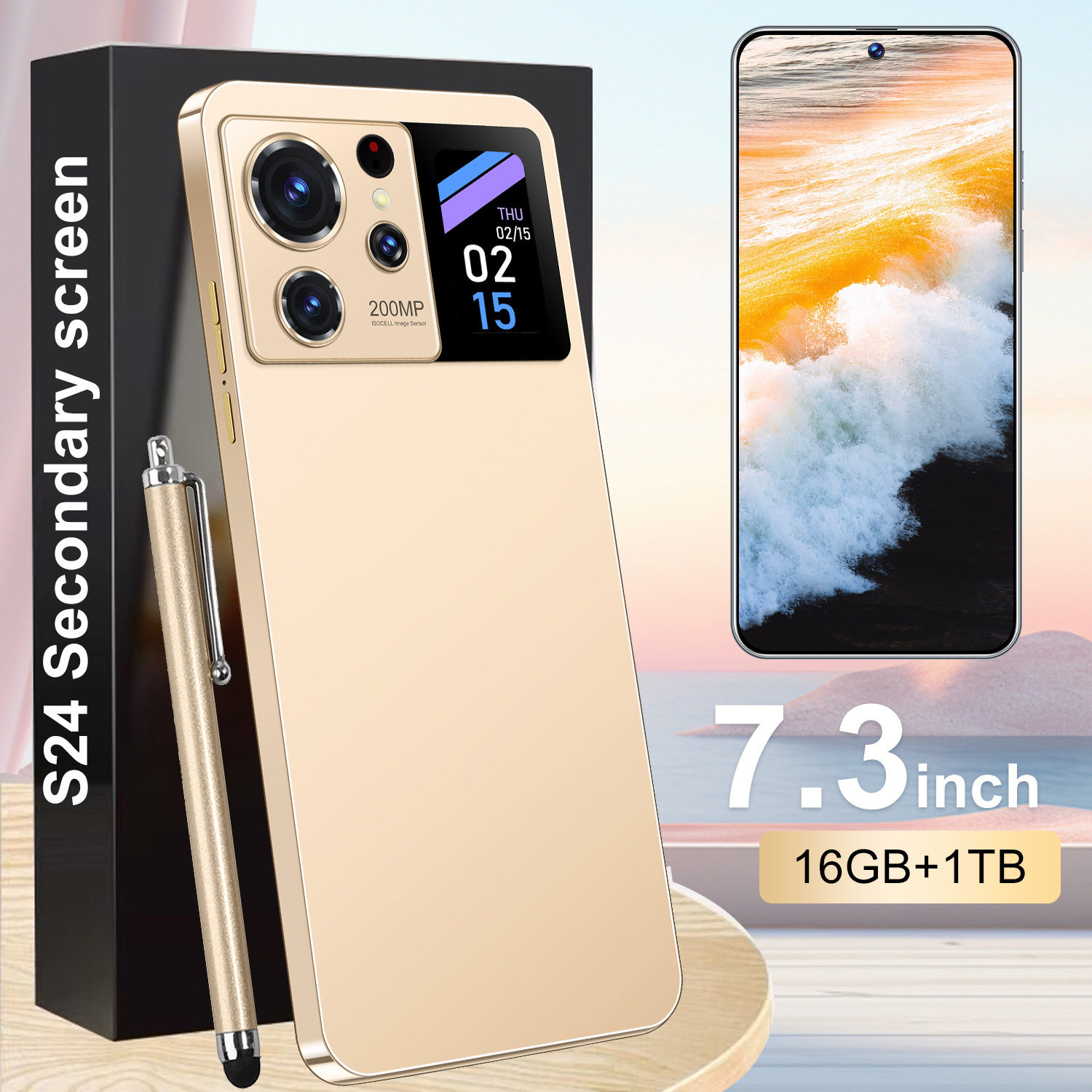 2024新款跨境手机S24 Ultra多功能智能副屏高端一体机16+1TB批发