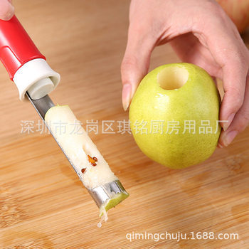 Wholesale apple corer stainless steel pear fruit corer core extractor 2 in 1 shrink fruit peeler