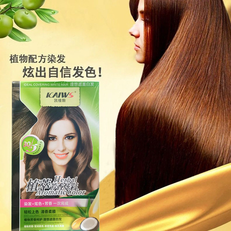 Kevis Plant Aromatic Hair Dye Paste 120mlX2 Cover White Hair Dye to Protect Soft Gloss and Gentle Colorful Divan