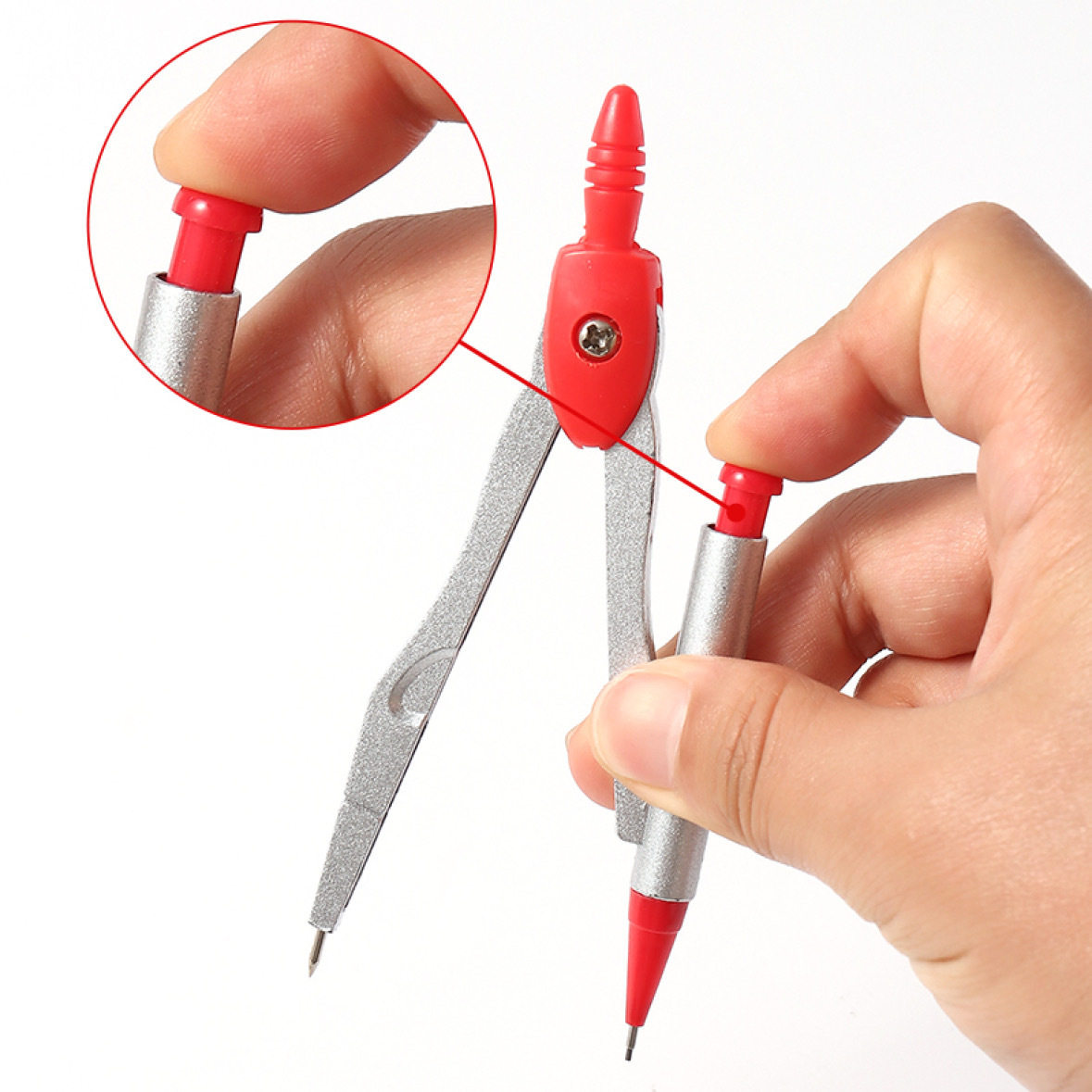 Xiaoyuer Exam Stationery Compass Fish Leap over the Dragon Gate Primary and Secondary School Students Exam Drawing 2B Automatic Lead Set Compass