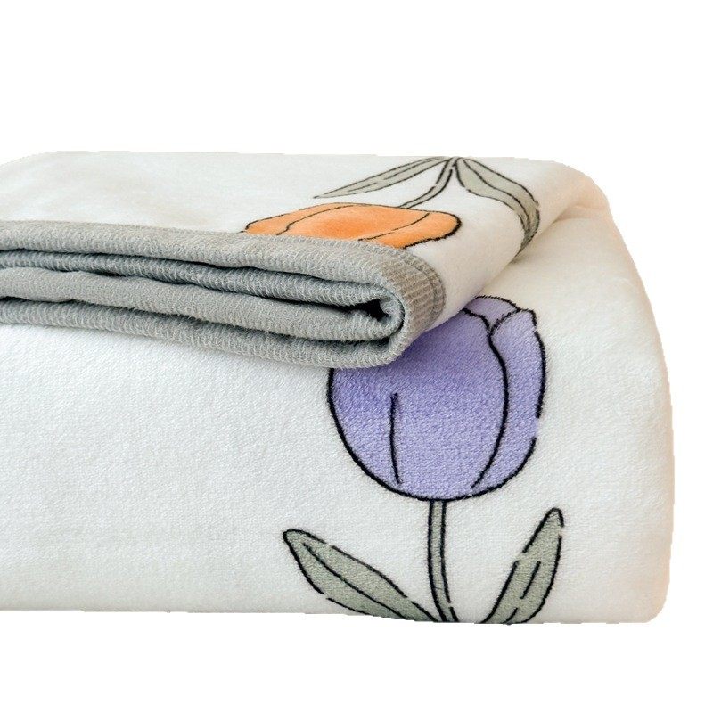 Flannel Blanket, Nap Blanket, Universal for All Seasons, Cloud Mink Velvet Simple Blanket, Double-Sided Velvet Blanket, Super Soft Single and Double Blanket