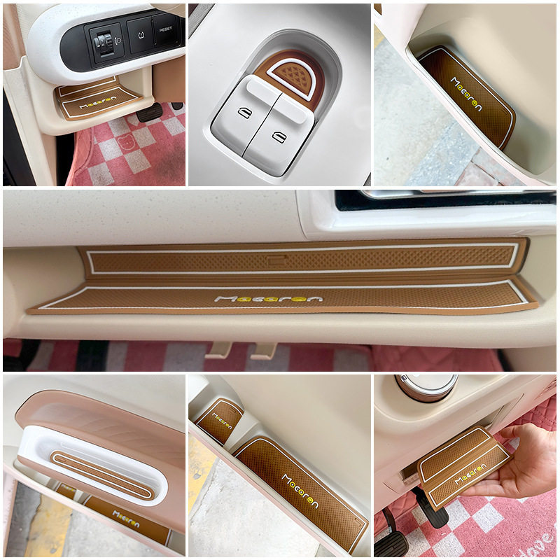 Специально для 24 моделей Wuling Hongguang minipro Macaron третьего поколения автомобильный коврик для межкомнатных дверей, нескользящий коврик для хранения Изображение 1