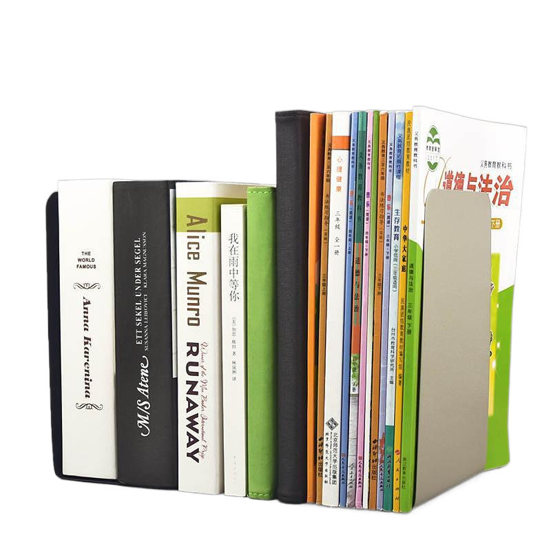 Metal Bookends Wholesale L-Shaped Large Bookends for Students Desktop Simple Bookshelf Baffle Partition Rack Others