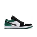 Aj low top black and green toe