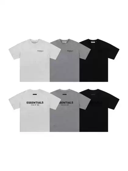 Wholesale Essentials Multi-Line Front and Rear Letter Printing Summer Casual Men's and Women's Pure Cotton Short-Sleeved Shorts Suit