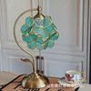 Tiffany Creative Petal Table Lamp Romantic European Bronze Lamp Bedroom Decoration Cafe Desk Wedding Bedside Table