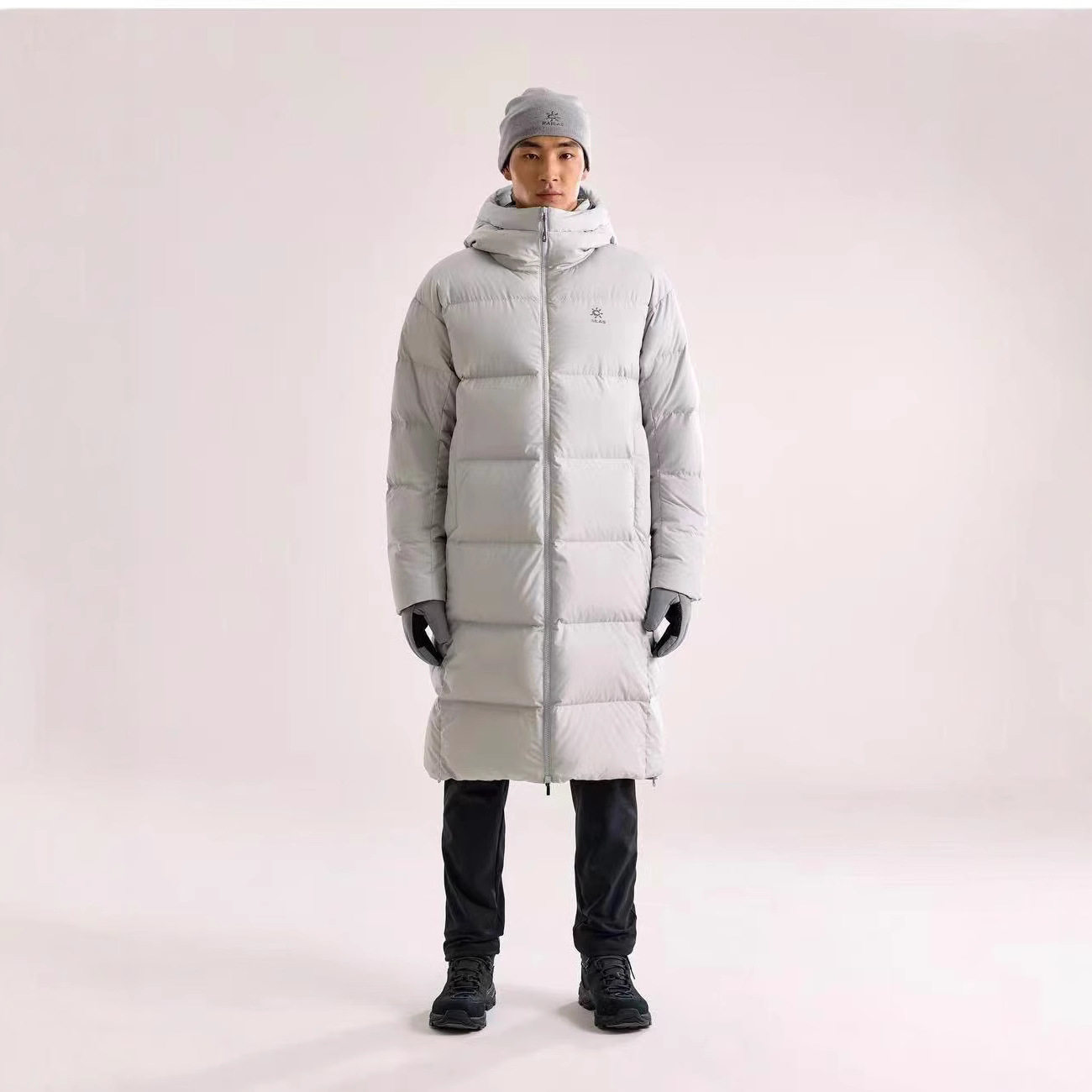 Kaiajiale Stone Outdoor Mountaineering Long down Jacket for Men and Women, Thickened for Warmth and Cold Resistance, Over-The-Knee 800 Fill Power Goose down Jacket