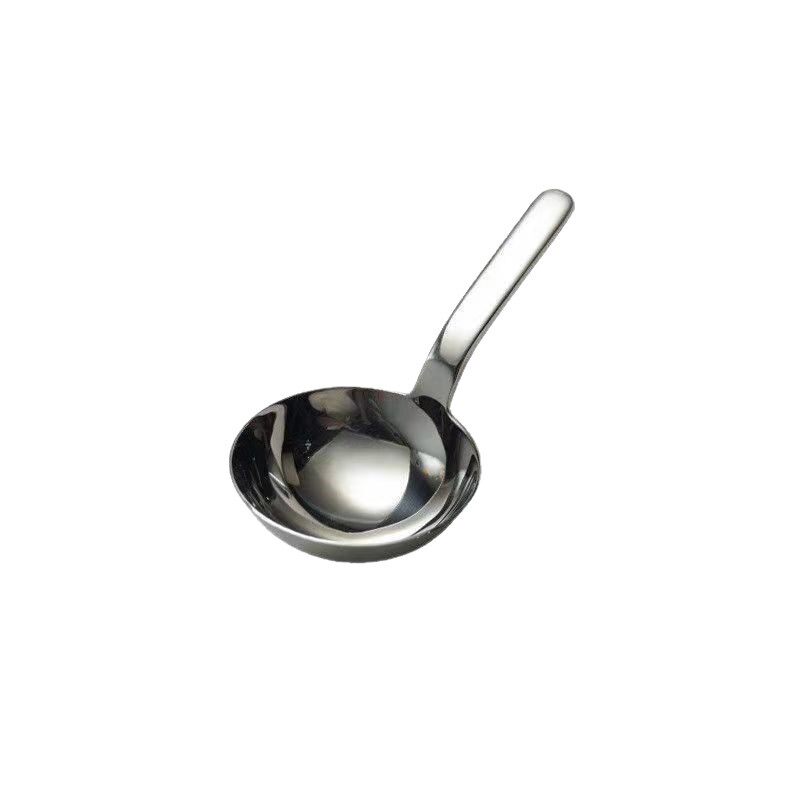 [for the Boss'S Own Use] High-Quality Stainless Steel Thick, Short-Handled, Large Round Spoon, Large-Head Soup Serving Spoon, Rice Noodle Spoon