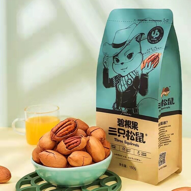 [Three Squirrels_bigenguo 160g] dried fruit snacks walnut nuts wholesale cream flavor longevity fruit