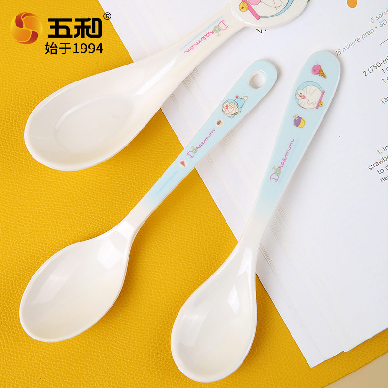 五和密胺儿童勺辅食勺家用哆啦A梦汤勺餐具勺子调羹匙羹机器猫,淘宝优惠券,粉丝福利购,淘宝优惠卷