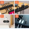 Desktop Self-Adhesive Silicone Cable Organizer Headphone Cable Mobile Phone Data Cable Multi-Function Cable Winder Wall Cable Fixer