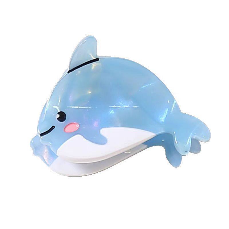 Whale Dolphin Ocean Style Series Acetic Acid small size Clip Girl's Sweet Half-Tie Small and Exquisite Hairpin Hair Accessories
