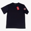 Deep blue with red label