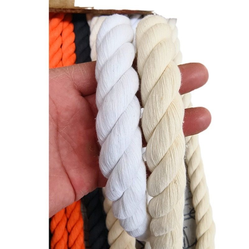 Cotton Rope Three-Strand Thick Cotton Rope Decorative Cotton Rope Tapestry Rope Dly Cotton Rope Craft Cotton Rope Saliva Sampling Cotton Rope Original White