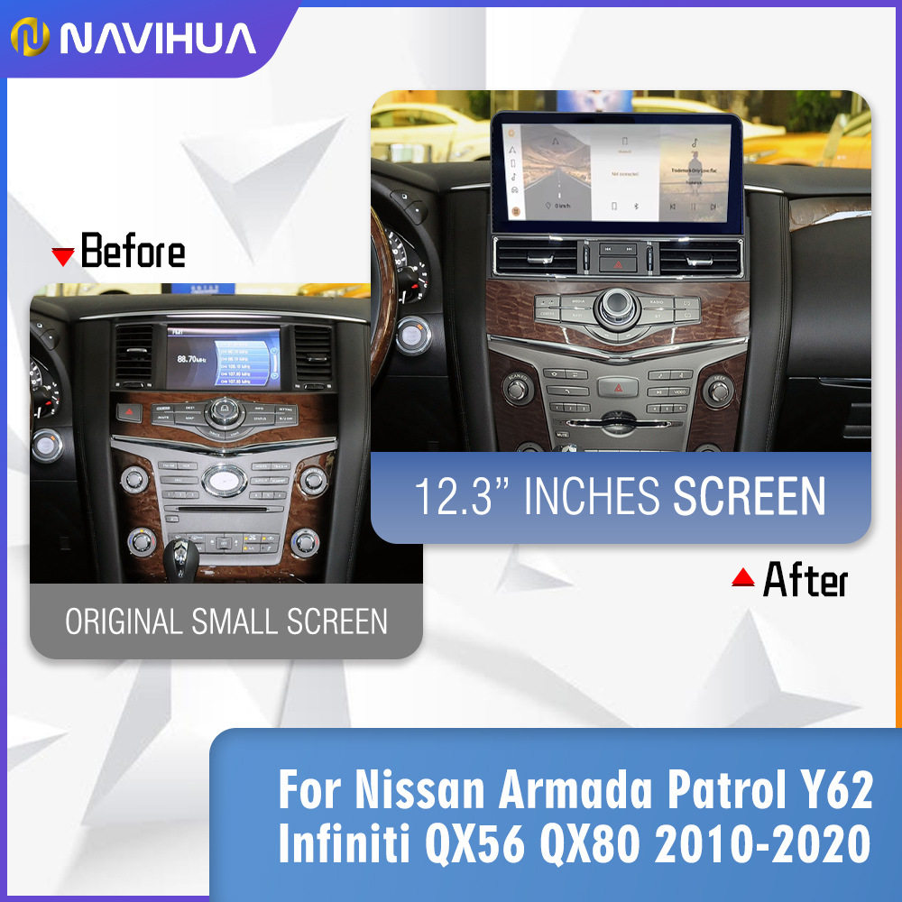 For Nissan Toulouse Y6212.3 inch new modified smart large screen wireless carplay central control Android navigation
