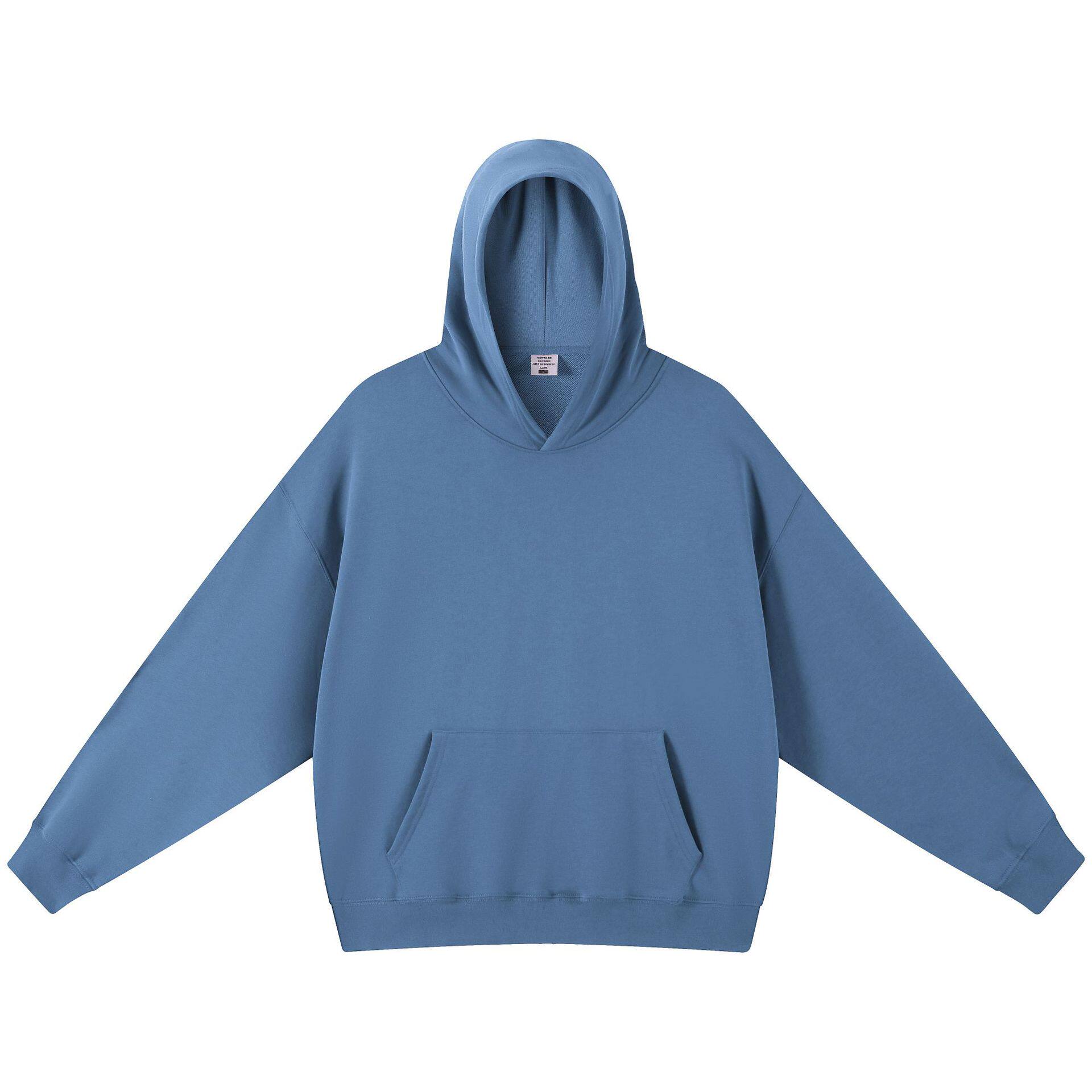 潮牌重磅大毛圈420G纯色连帽卫衣男美式复古宽松休闲简约卫裤上衣