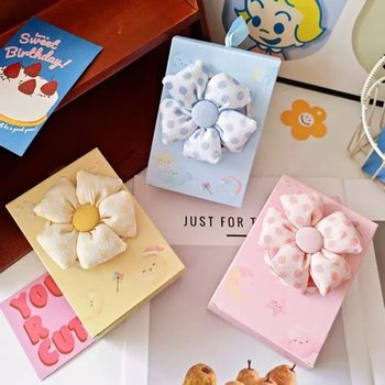 Polka Dot Forest-Themed Three-Dimensional Flower Souvenir Towel, Coral Fleece Gift Towel, Square Towel for Wedding Shop Decoration