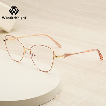 2025 new fashion metal women's optical glasses frame anti-blue trend ultra light glasses frame manufacturers wholesale