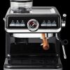 Cross-Border Italian Semi-Automatic Coffee Machine, Pump-Type Household Semi-Automatic Coffee Machine with Integrated Bean Grinding and Milk Frothing, Cold Brew Coffee Machine