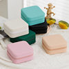 Convenient Jewelry Storage Box Travel Earrings Necklace Jewelry Box Small Ring Packaging Zipper Flip Jewelry Box