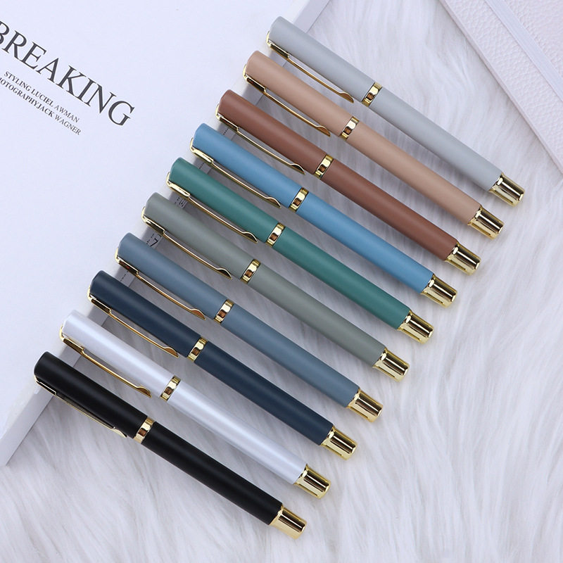 Signature pen high-grade neutral pen business meeting advertising gift pen black ink pen advertising neutral pen lettering LOGO