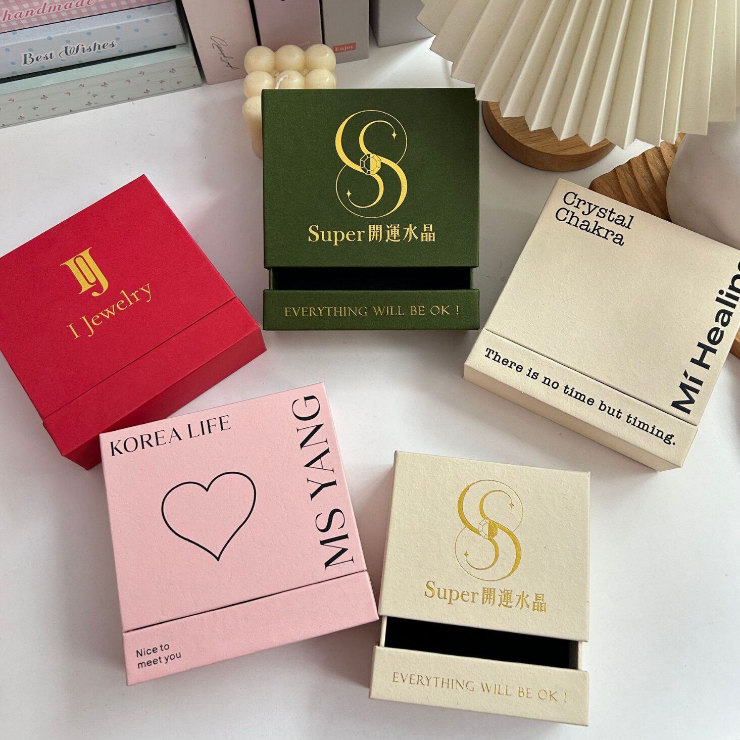 Ready-Made Cultural Toy Bracelets, Wearable Nail Display Packaging Boxes, High-End Necklaces, Jewelry Storage Drawer Boxes, Custom Logo