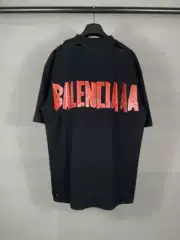 Correct Version high quality B 25SS New Classic Tape Printed Garments Washed and Worsted to Do Old Short Sleeve T-Shirt