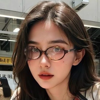 Bookish Nerd Myopia Glasses for Girls, Fresh and Natural Tortoiseshell Frame, Retro Optical Glasses, Anti-Blue Light Myopia Glasses