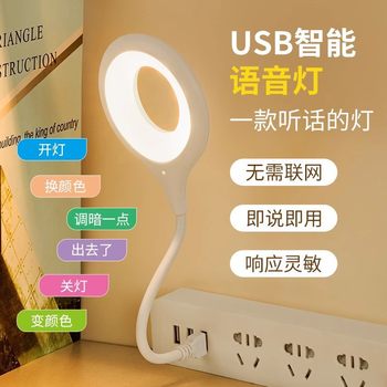 Carefully Selected Smart Global Voice-Activated USB Night Light, Sensor Small Table Lamp, Led Breastfeeding Eye-Protection Bedroom Bedside Lamp