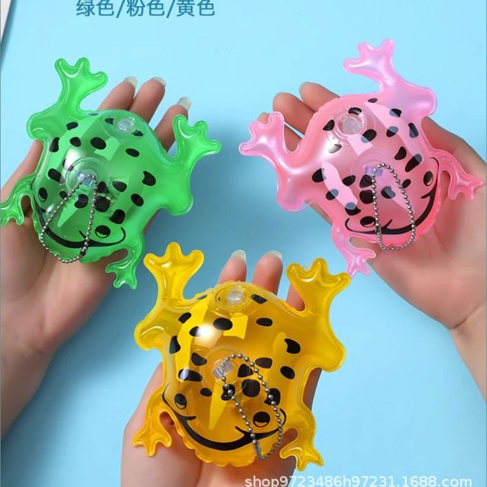 Online Red Frog balloon wholesale inflatable frog Luminous frog frog baby inflatable toy mini frog manufacturer