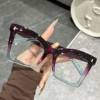 Large Frame Color Matching Flat Mirror Women's High-End Cross-Border New Butterfly Type Anti-Blue Light Glasses Frame Plain Glasses Frame
