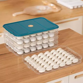 Refrigerator Storage Box Multi-Layer Dumpling Box Wonton Dumpling Preservation Box Household Food Grade Freezer Box Egg Box Quick-Frozen