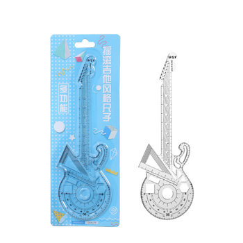 Internet celebrity rock guitar style ruler multi-purpose convenient connotation ruler triangle compasses multi-functional ruler