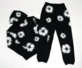 Black set (white floral wreath)