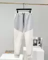 Gray and white sweatpants