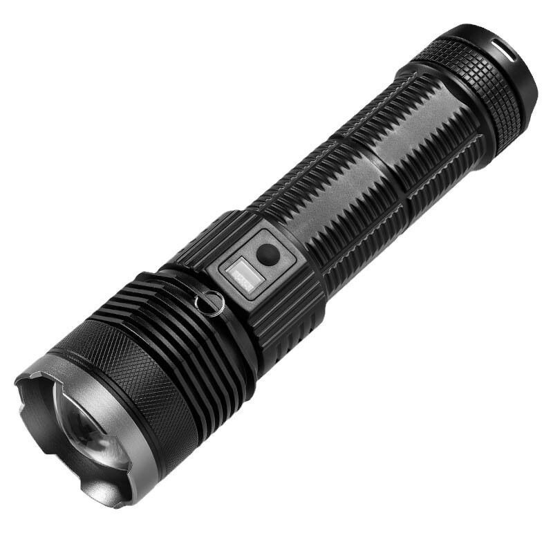 High-Lumen Ultra-Long-Range Bright Flashlight, Handheld, with Digital Display, Telescopic Zoom, Outdoor Portable, Long Battery Life