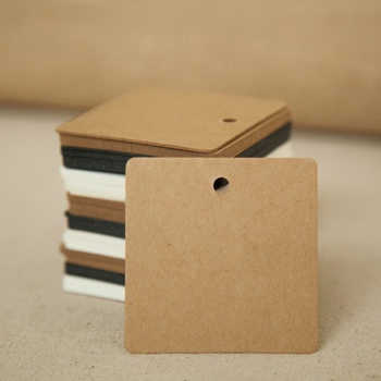 Spot Kraft paper card 5*9 6*6 blank white card earrings packaging jewelry card clothing tag