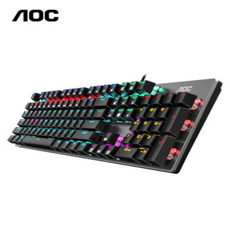 AOC GK410 металлическая механическая клавиатура eating chicken настольная офисная USB-клавиатура Изображение 1