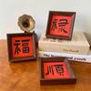 New Chinese Style Festive Calligraphy Photo Frame Painting Desktop Ornaments Fulu Shou Table Living Room Home Decoration Gifts