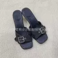 4.5cm black leather
