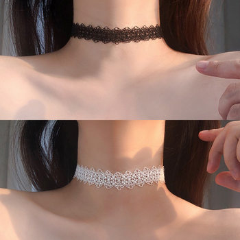 Internet Celebrity Star with Super Fairy Lace Chain Choker Necklace Female Temperament Clavicle Chain Collar All-match Fashionable Necklace