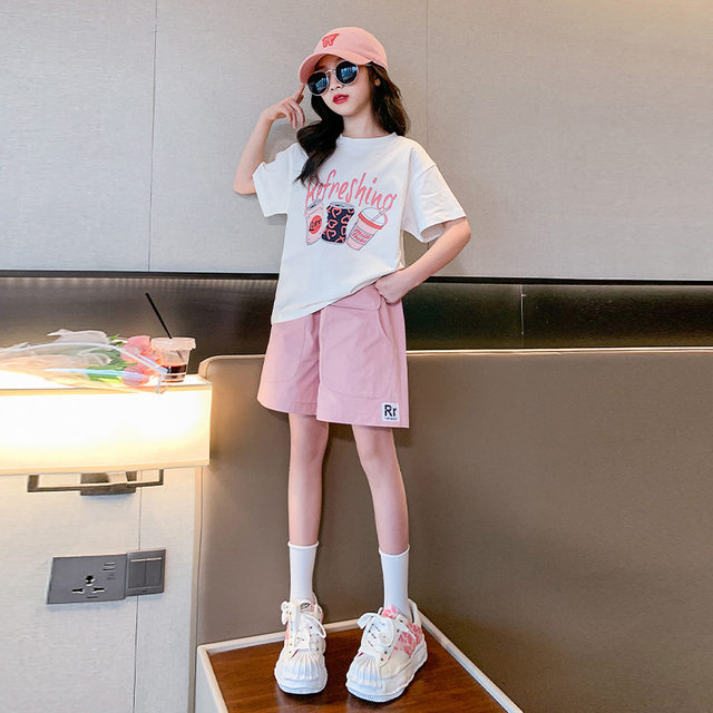 Girls' Suit Summer Korean Suit Two-Piece Set Girls' Suit Summer Korean Suit Two-Piece Set