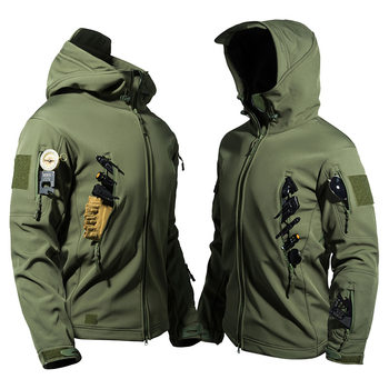 Functional Style Outdoor Jacket Men's Work Jacket Autumn and Winter Jacket Waterproof Windproof Mountaineering Jacket American Style
