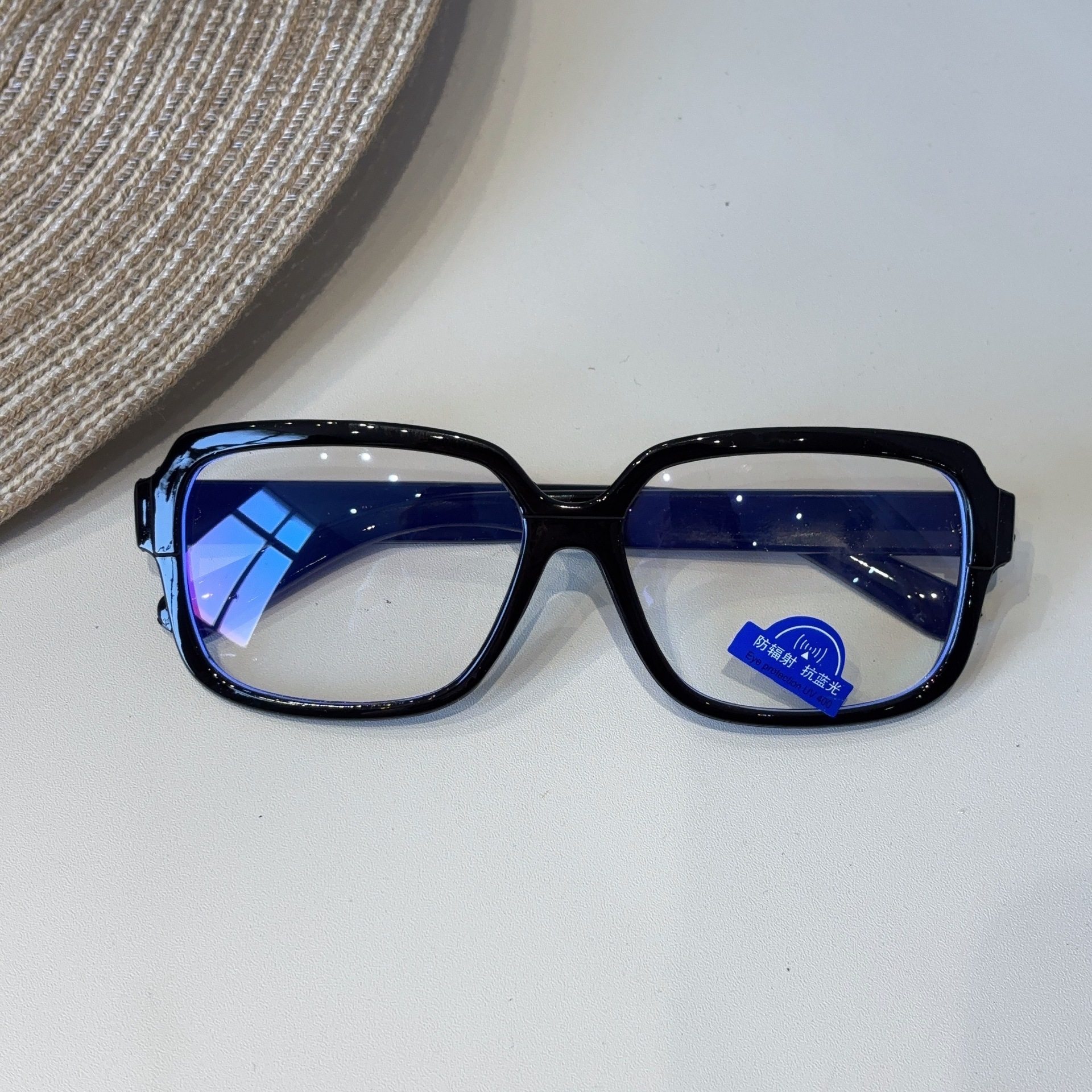 2025 New Square Frame Glasses Ins Fashion Pc Personality Unisex Retro Natural Look Artifact Japanese Style Eyeglass Frame