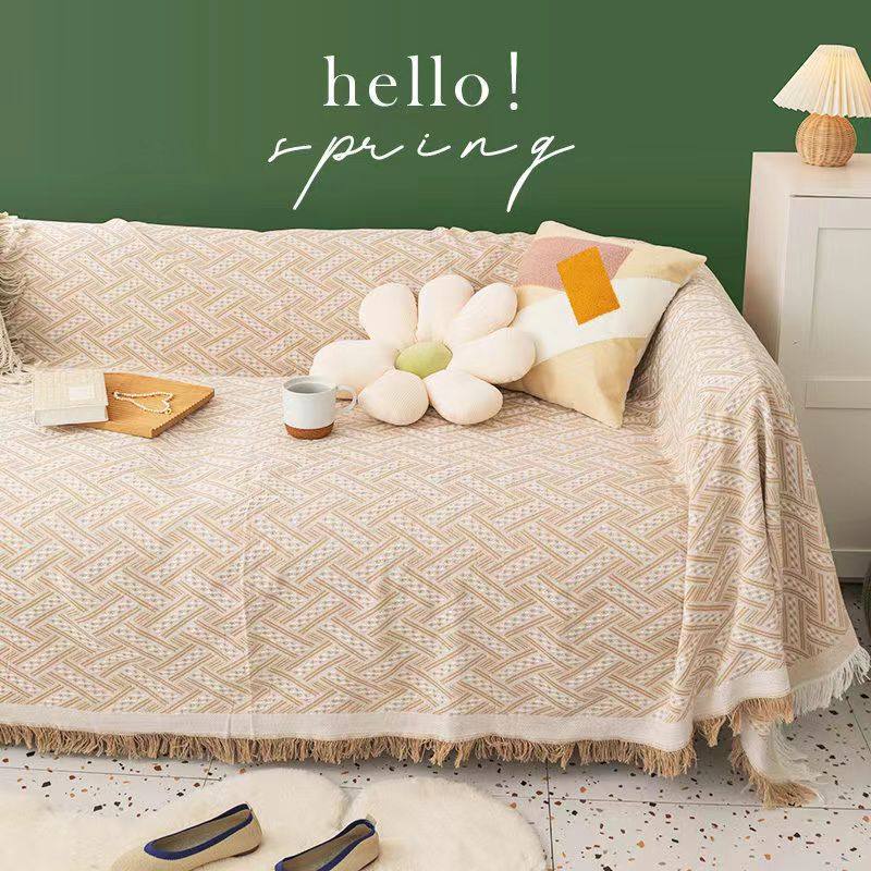 Cross-Border Sofa Towel Full Cover Fabric Sofa Cushion Cover Nordic Sofa Blanket Thread Blanket Universal for All Seasons Manufacturer Delivery
