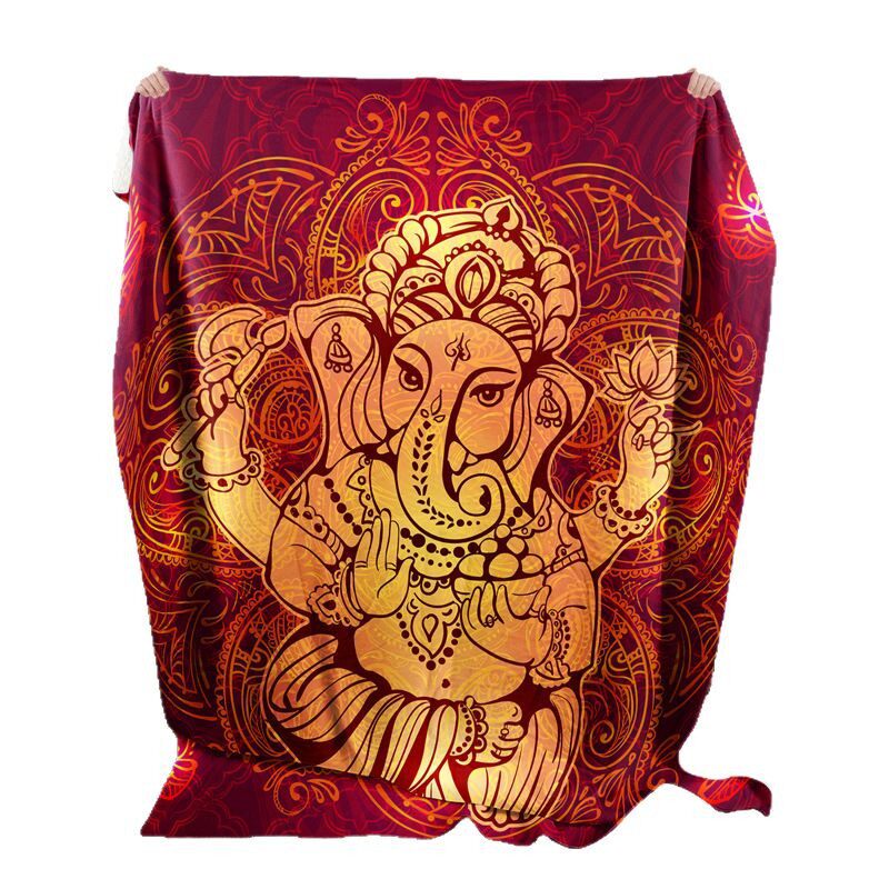 Cross-border Holiday Printed Flannel Blanket Air-conditioning Blanket Office Nap Blanket Christmas Thickened Sofa Blanket