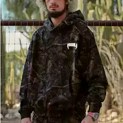 YOUNGLA Men's Camouflage Pullover Hoodie Loose Sweater Gym Running Training Suit Sports Top