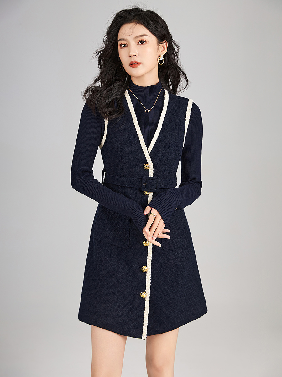 (Mới) Mã L1884 Giá 2330K: Váy Đầm Liền Thân Nữ Shtdpi Áo Len Cả Bộ 2 Món Hàng Mùa Xuân Thu Đông Họa Tiết Hoa Thời Trang Nữ Chất Liệu G05 Sản Phẩm Mới, (Miễn Phí Vận Chuyển Toàn Quốc).